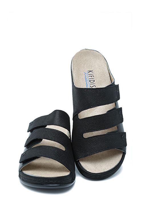 Kifidis Mavi Kadın Deri Terlik 12ÖZK1TERK00007 - Görsel 4