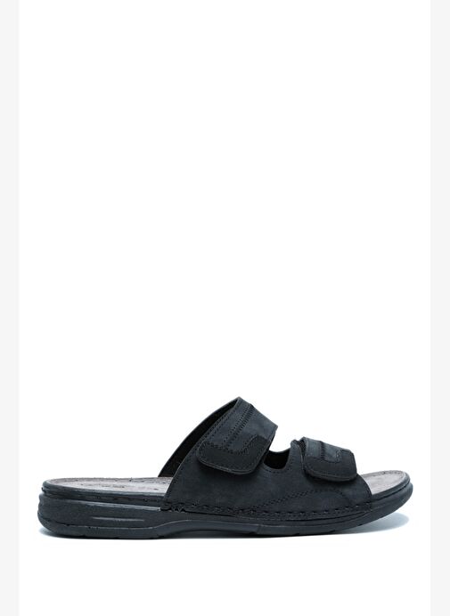 SIB4412 Kifidis-Natura Erkek Çift Bantlı Anatomik Deri Terlik 40-45 - Görsel 2