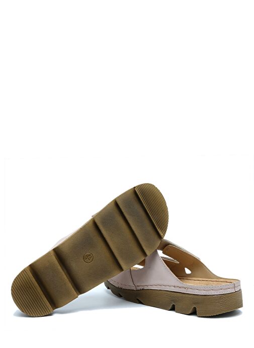 SIB220511 Kifidis-Natura Kadın Taşlı Anatomik Deri Terlik 36-41 - Görsel 4