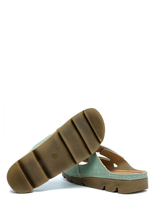 SIB220511 Kifidis-Natura Kadın Taşlı Anatomik Deri Terlik 36-41 - Görsel 4