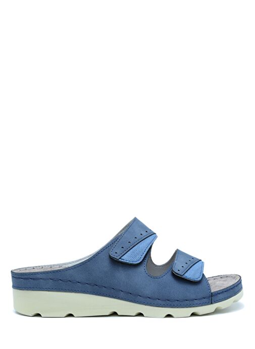 SIB160147 Kifidis-Natura Kadın Çift Bantlı Anatomik Deri Terlik 36-41 - Görsel 2