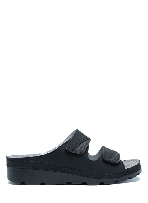 SIB160147 Kifidis-Natura Kadın Çift Bantlı Anatomik Deri Terlik 36-41 - Görsel 2