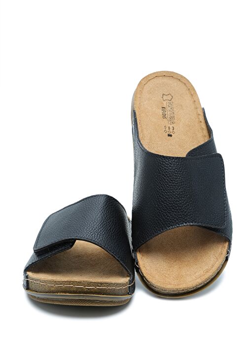 SIB213622 Kifidis-Natura Kadın Tek Bantlı Anatomik Deri Terlik 36-41 - Görsel 3