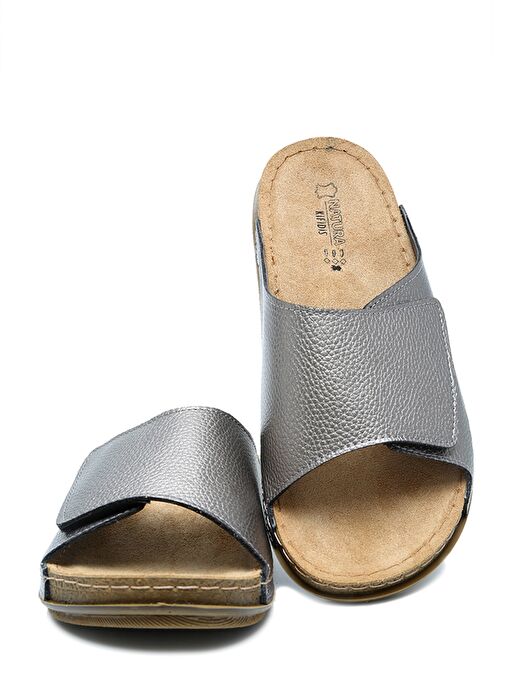 SIB213622 Kifidis-Natura Kadın Tek Bantlı Anatomik Deri Terlik 36-41 - Görsel 3