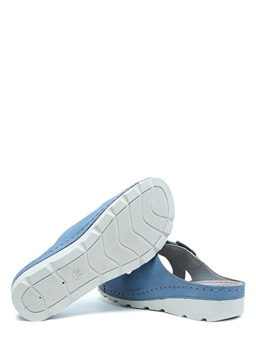 SIB160117-V2 Kifidis-Natura Kadın Çift Bantlı Anatomik Deri Terlik 36-41 - Görsel 4