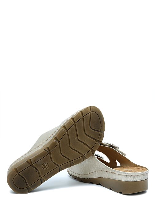 SIB160117-V2 Kifidis-Natura Kadın Çift Bantlı Anatomik Deri Terlik 36-41 - Görsel 4