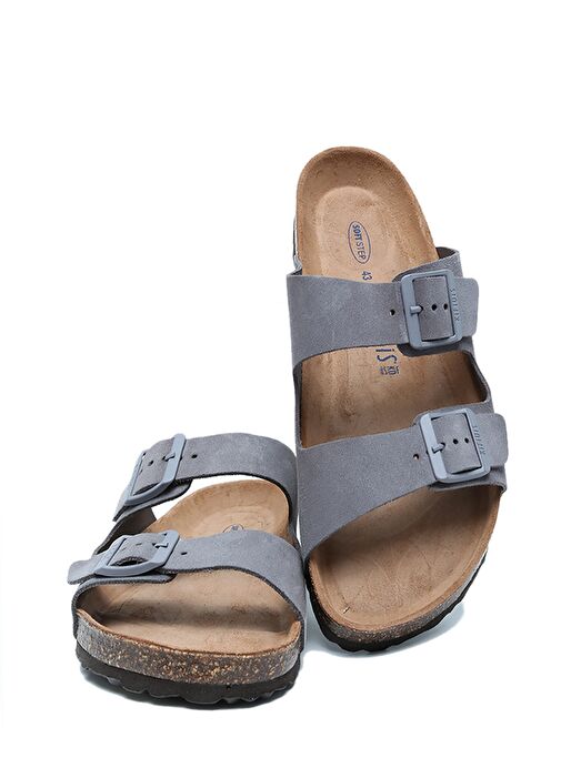 K14942 Kifidis Soft Step Erkek Çift Bantlı Mantar Terlik 41-46 - Görsel 3