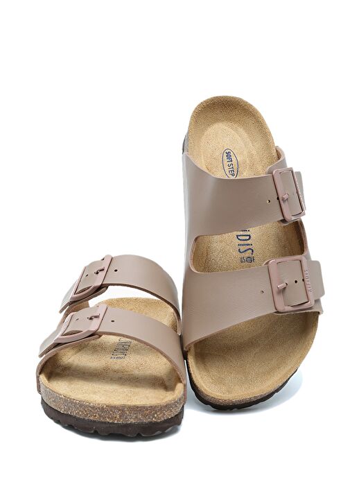 KS10260SK Kifidis Soft Step Kadın Çift Bantlı Mantar Terlik 36-41 - Görsel 3