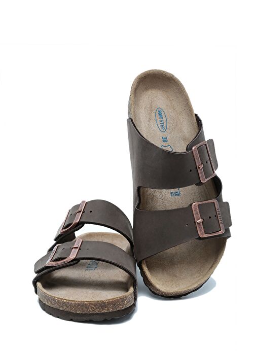 KS10260SK Kifidis Soft Step Kadın Çift Bantlı Mantar Terlik 36-41 - Görsel 3