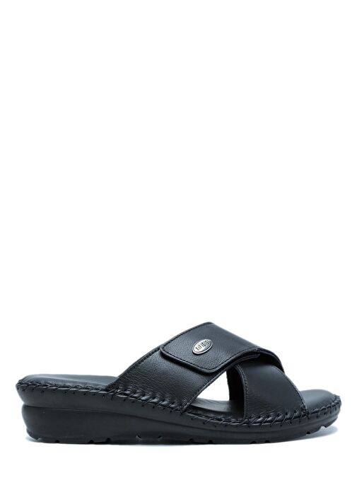 KHM108 Kifidis Samos Kadın Çapraz Bantlı Deri Terlik 36-41 - Görsel 2