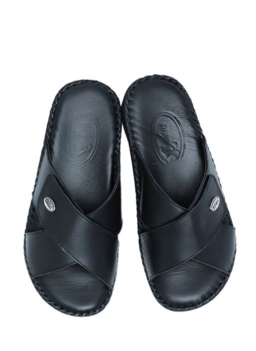 KHM108 Kifidis Samos Kadın Çapraz Bantlı Deri Terlik 36-41 - Görsel 3