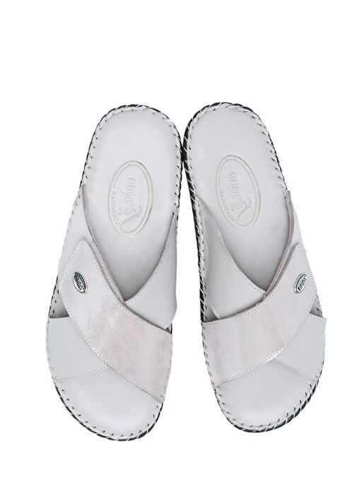 KHM108 Kifidis Samos Kadın Çapraz Bantlı Deri Terlik 36-41 - Görsel 3