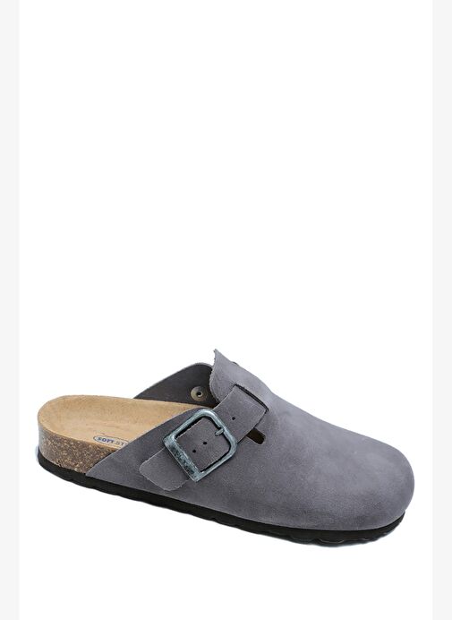 K13789SD Kifidis Soft Step Kadın Süet Deri Sabo Mantar Terlik 36-41 - Görsel 3