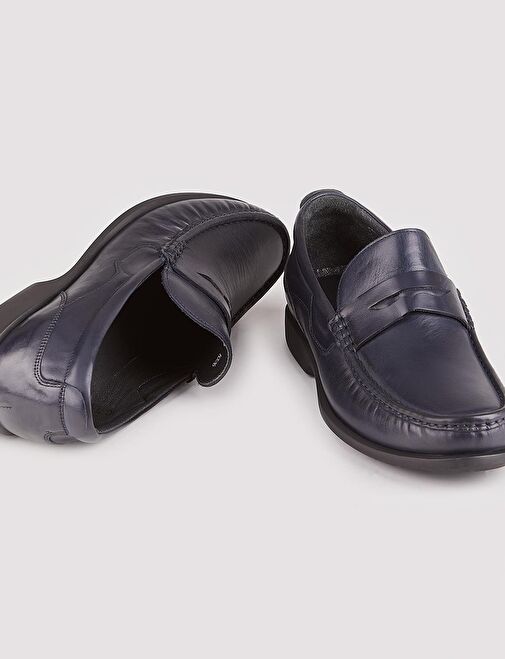 Cabani Ayakkabı Lacivert Erkek Deri Loafer 21211 - Görsel 5