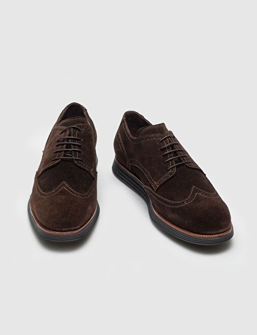 Hakiki Deri Kahverengi Bağcıklı Erkek Günlük Ayakkabı - Görsel 5