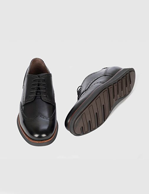 Cabani Ayakkabı Siyah Erkek Deri Günlük Ayakkabı 101807N - Görsel 5