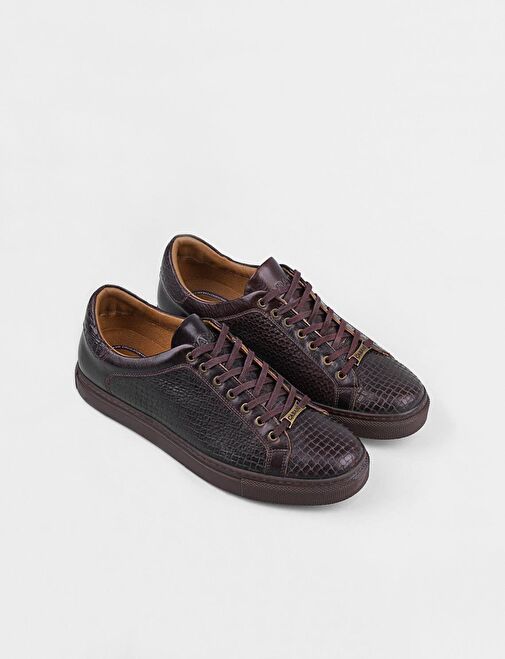 Hakiki Deri Kahverengi Erkek Spor Ayakkabı - Görsel 3