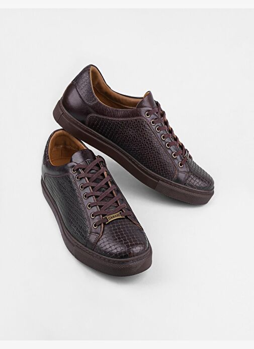 Hakiki Deri Kahverengi Erkek Spor Ayakkabı - Görsel 5