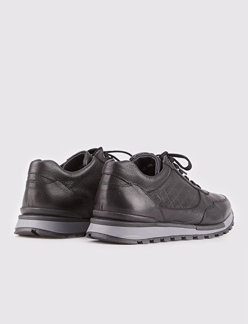 Cabani Ayakkabı Siyah Erkek Deri Sneaker 12489 - Görsel 4