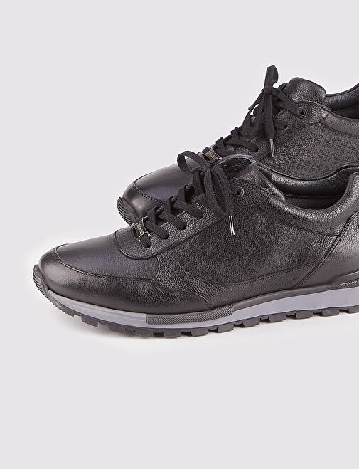 Cabani Ayakkabı Siyah Erkek Deri Sneaker 12489 - Görsel 5