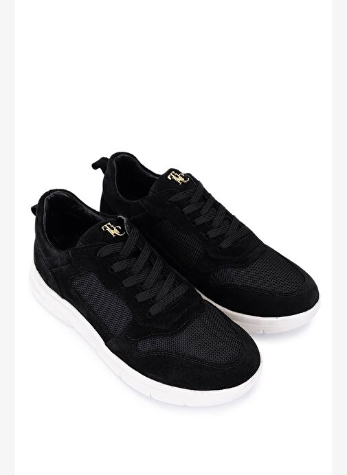 Tamer Tanca Kadın Hakiki Deri Siyah Sneakers & Spor Ayakkabı - Görsel 3