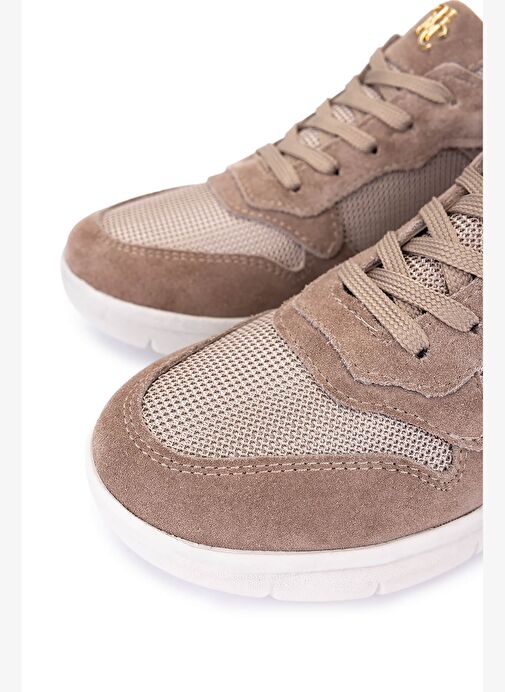Tamer Tanca Kadın Hakiki Deri Vizon Sneakers & Spor Ayakkabı - Görsel 4
