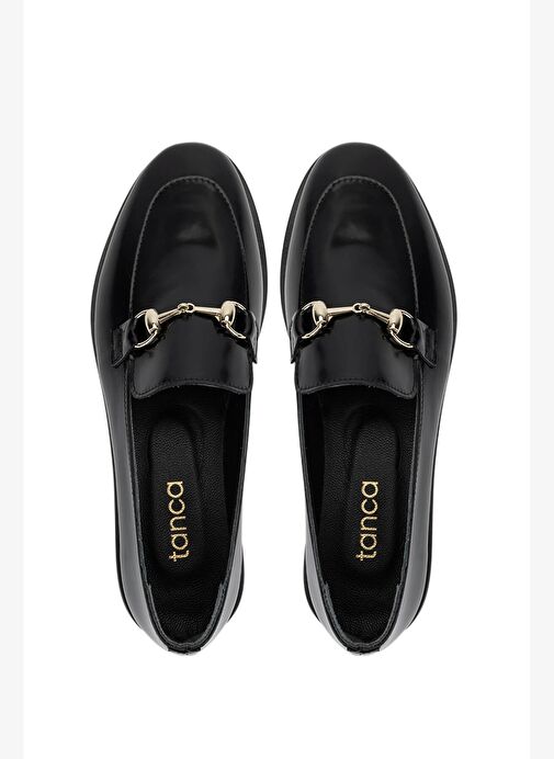 Tamer Tanca Kadın Hakiki Deri Siyah Açma Loafer Ayakkabı - Görsel 6