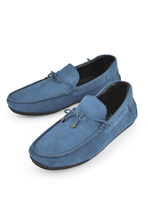 Ziya, Erkek Hakiki Deri Ayakkabı 1511007ZB012 Mavi - Görsel 9