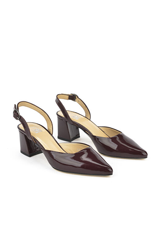 Ziya, Kadın Hakiki Deri Topuklu Ayakkabı 1511030Z2555 Bordo - Görsel 9