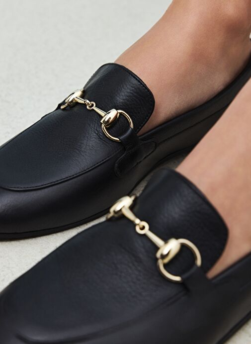 Ziya Siyah Kadın Deri Loafer 1511044Z201_000 - Görsel 5