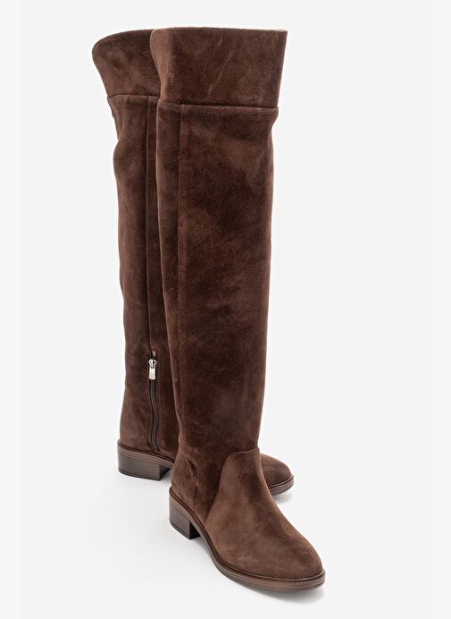 Luvi Shoes Luvi Shoes Belirsiz PETYA Kahverengi Süet Hakiki Deri Dizüstü Kadın Çizme Bot | Boyner Belirsiz - 2. görsel