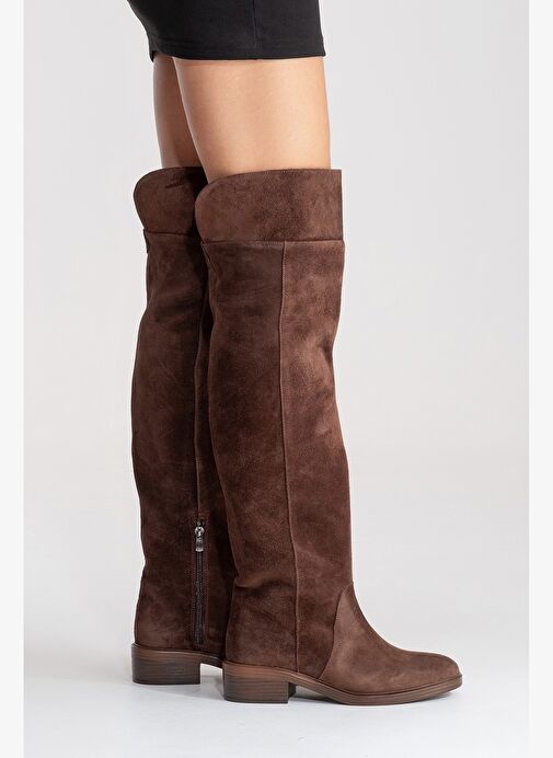 Luvi Shoes Luvi Shoes Belirsiz PETYA Kahverengi Süet Hakiki Deri Dizüstü Kadın Çizme Bot | Boyner Belirsiz - 3. görsel