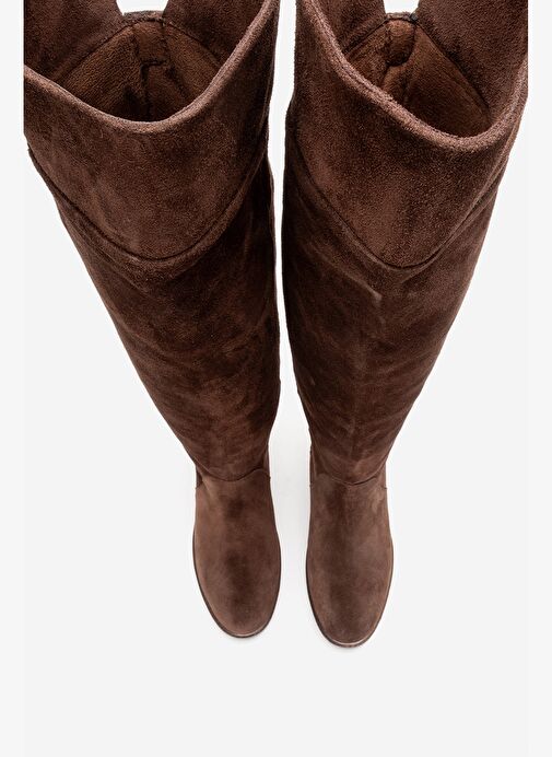 Luvi Shoes Luvi Shoes Belirsiz PETYA Kahverengi Süet Hakiki Deri Dizüstü Kadın Çizme Bot | Boyner Belirsiz - 5. görsel