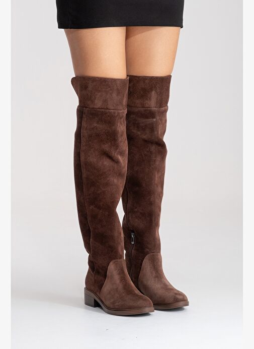 Luvi Shoes Luvi Shoes Belirsiz PETYA Kahverengi Süet Hakiki Deri Dizüstü Kadın Çizme Bot | Boyner Belirsiz - 7. görsel