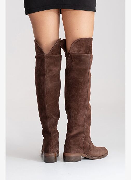 Luvi Shoes Luvi Shoes Belirsiz PETYA Kahverengi Süet Hakiki Deri Dizüstü Kadın Çizme Bot | Boyner Belirsiz - 8. görsel
