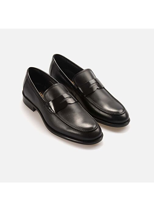 Kemal Tanca Lacivert Erkek Deri Klasik Ayakkabı 181KTE321 11553 - Görsel 4