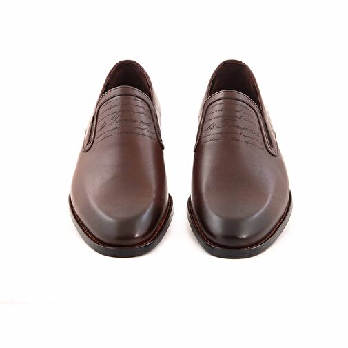 Kemal Tanca Kahverengi Erkek Deri Klasik Ayakkabı 201KTE483 9767 - Görsel 4