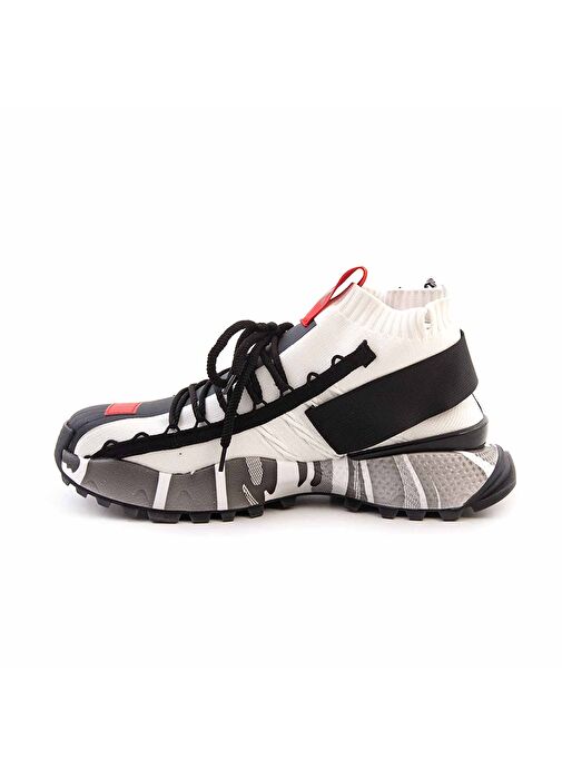 Mocassini Siyah-Beyaz Erkek Deri Sneaker 212MCE792 490 - Görsel 3