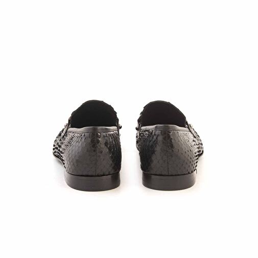 Mocassini Siyah Erkek Deri Klasik Ayakkabı 222MCE002 9023X - Görsel 5