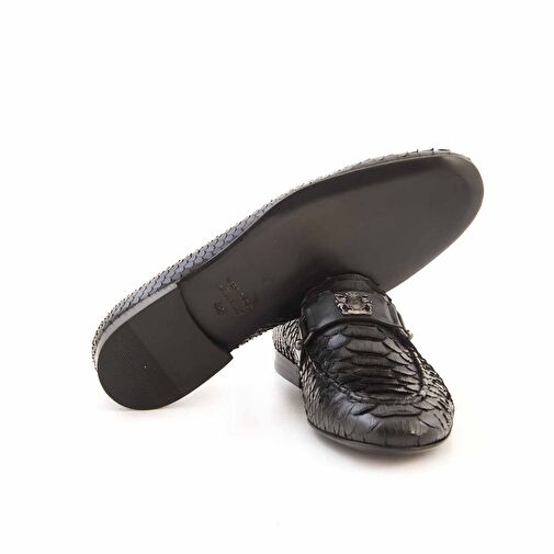 Mocassini Siyah Erkek Deri Klasik Ayakkabı 222MCE002 9023X - Görsel 6