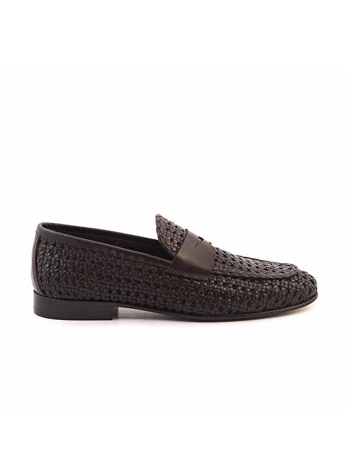 Mocassini Kahverengi Erkek Deri Loafer 231MCE002 5565 - Görsel 2
