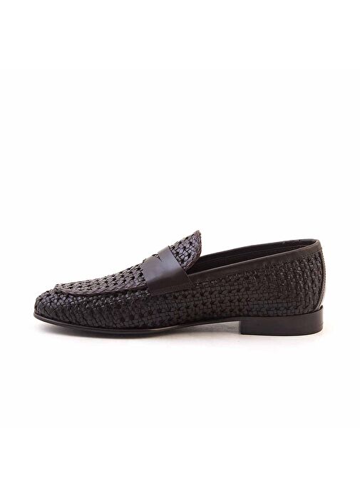 Mocassini Kahverengi Erkek Deri Loafer 231MCE002 5565 - Görsel 3