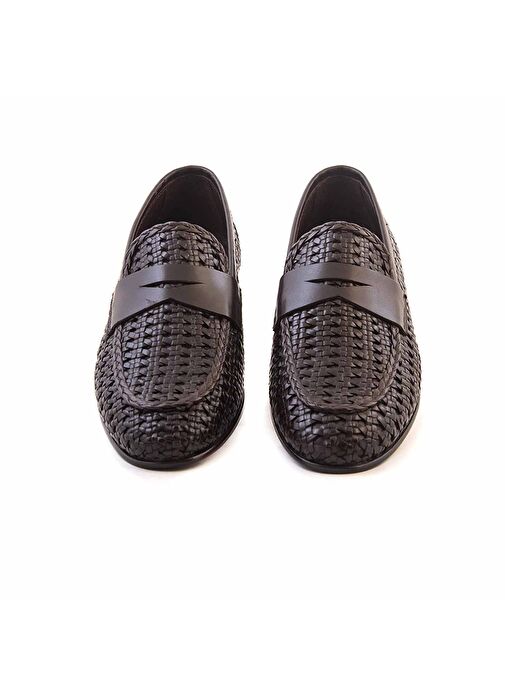 Mocassini Kahverengi Erkek Deri Loafer 231MCE002 5565 - Görsel 4