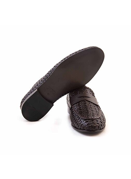 Mocassini Kahverengi Erkek Deri Loafer 231MCE002 5565 - Görsel 6