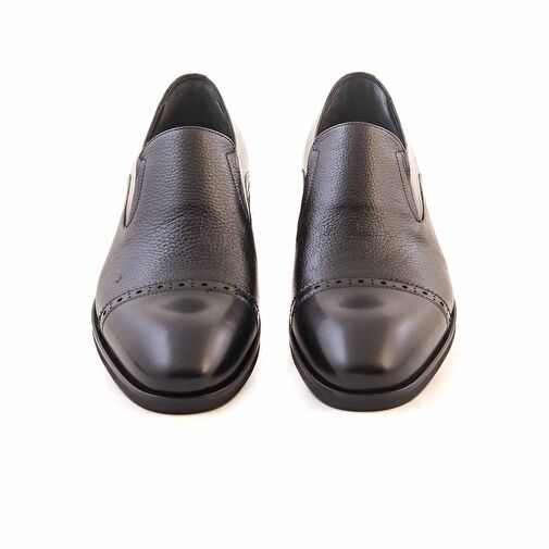 Kemal Tanca Siyah Erkek Deri Klasik Ayakkabı 231KTGE813 575 - Görsel 4