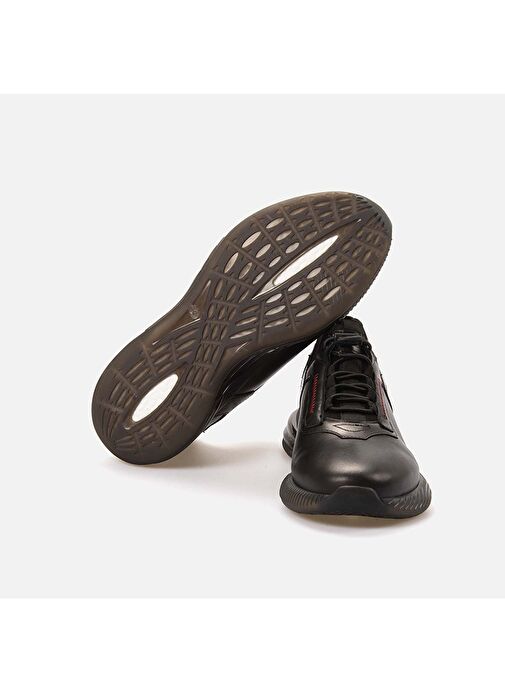 Kemal Tanca Siyah Erkek Deri Günlük Ayakkabı 232KTE364 0730 - Görsel 5