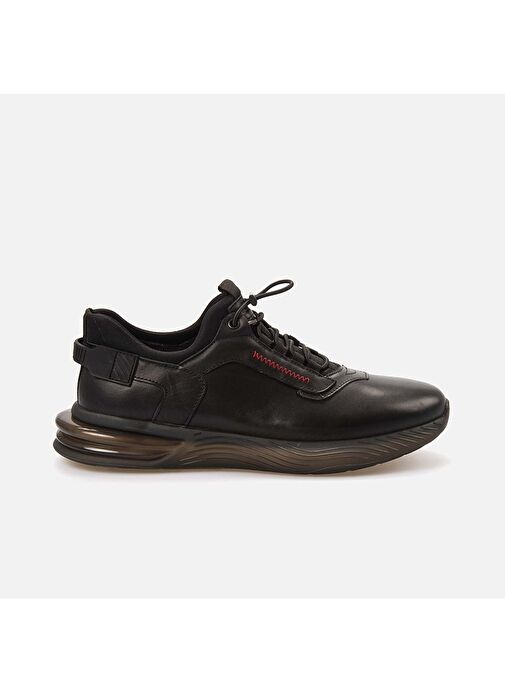 Kemal Tanca Siyah Erkek Deri Günlük Ayakkabı 232KTE364 0730 - Görsel 4