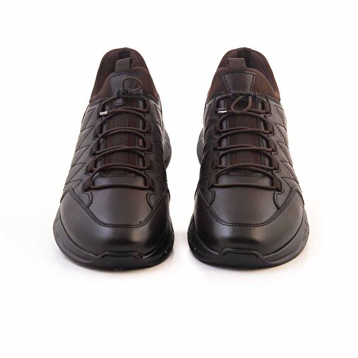 Kemal Tanca Kahverengi Erkek Deri Sneaker 232KTE364 9860 - Görsel 4