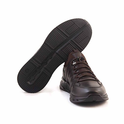 Kemal Tanca Kahverengi Erkek Deri Sneaker 232KTE364 9860 - Görsel 6
