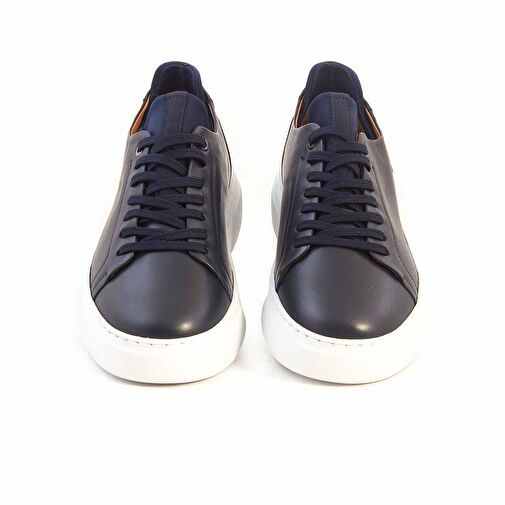 Kemal Tanca Lacivert Erkek Deri Günlük Ayakkabı 232KTE597 S900 - Görsel 4